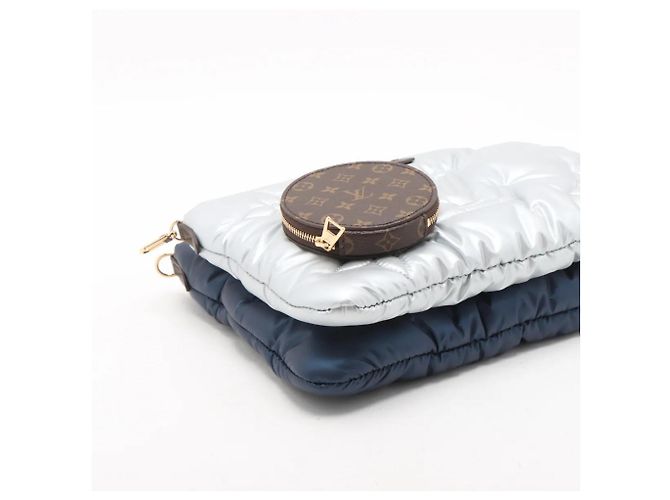 Multi Pochette Pochette Accessori Maxi LV Pillow RFID di Louis Vuitton Argento Blu navy - vista 6