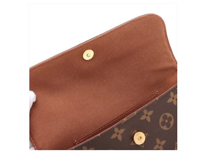 Borsa a spalla 2 in 1 Louis Vuitton Monogram Wallet on Chain Ivy Marrone - vista 10