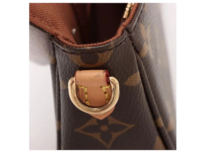 Borsa a spalla 2 in 1 Louis Vuitton Monogram Wallet on Chain Ivy Marrone - vista 13