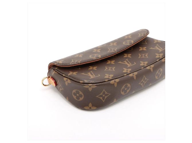 Borsa a spalla 2 in 1 Louis Vuitton Monogram Wallet on Chain Ivy Marrone - vista 4
