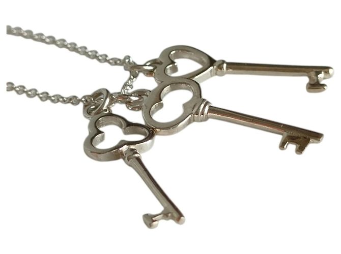 Collana pendente in argento Tiffany & Co. Triple Three-Key Chain - vista 2