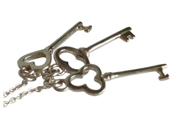 Collana pendente in argento Tiffany & Co. Triple Three-Key Chain - vista 3