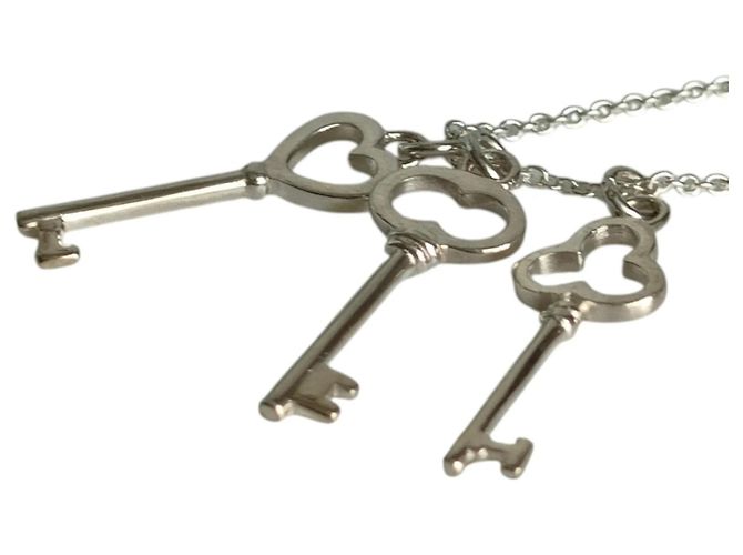 Collana pendente in argento Tiffany & Co. Triple Three-Key Chain - vista 4