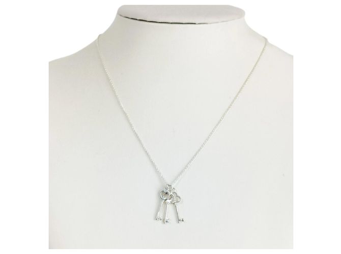 Collana pendente in argento Tiffany & Co. Triple Three-Key Chain - vista 8