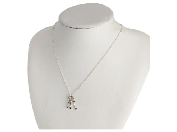 Collana pendente in argento Tiffany & Co. Triple Three-Key Chain - vista 9