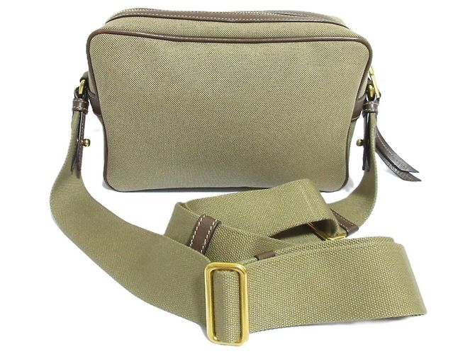 Prada Logo Jacquard Canvas Schultertasche Beige - Ansicht 2