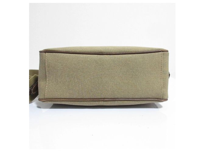 Prada Logo Jacquard Canvas Schultertasche Beige - Ansicht 5