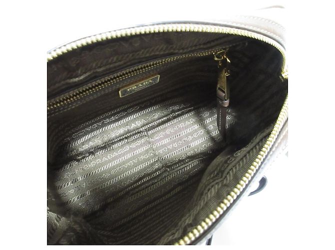 Prada Logo Jacquard Canvas Schultertasche Beige - Ansicht 7