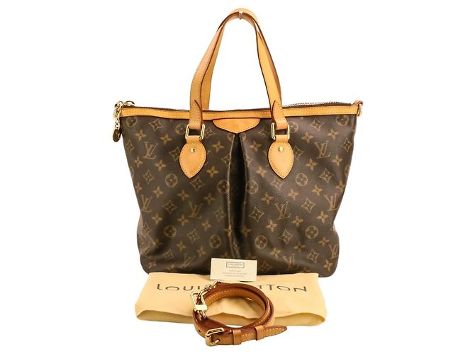 Borsa a Spalla/Tote Monogram Palermo PM Louis Vuitton Marrone - vista 13