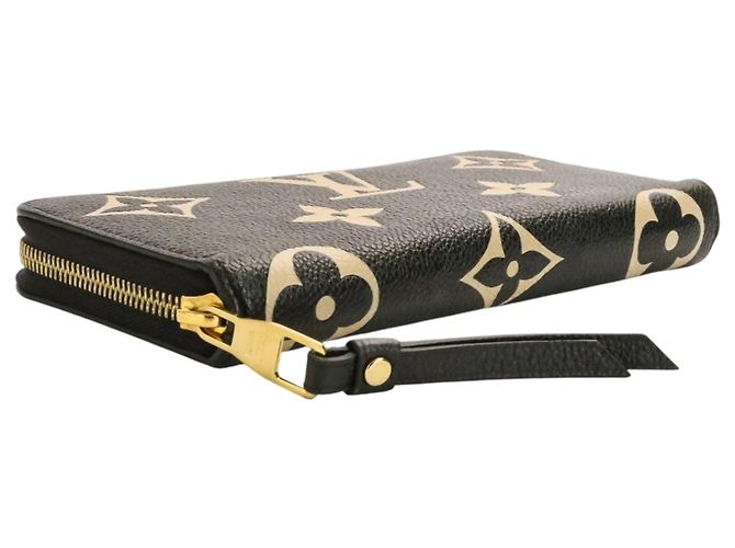 Louis Vuitton Monogram Empreinte Bicolor Zippy Wallet Black Beige - view 4