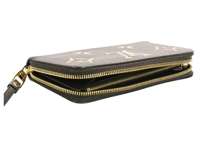 Louis Vuitton Monogram Empreinte Bicolor Zippy Wallet Black Beige - view 6