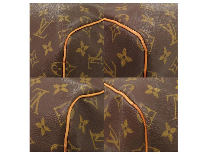 Borsa Boston Keepall Bandoulière 55 Monogram Louis Vuitton Marrone Monogramma - vista 4
