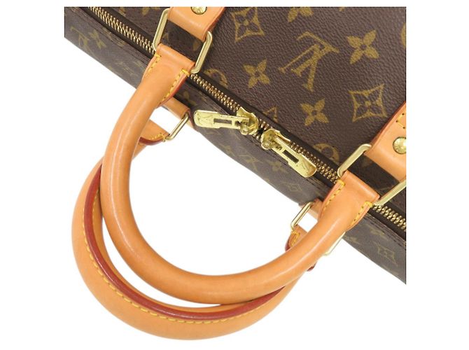 Borsa Boston Keepall Bandoulière 55 Monogram Louis Vuitton Marrone Monogramma - vista 6
