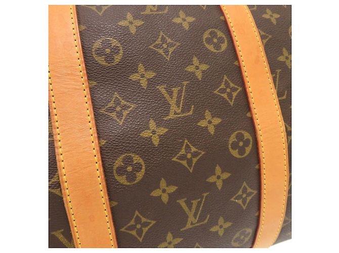 Borsa Boston Keepall Bandoulière 55 Monogram Louis Vuitton Marrone Monogramma - vista 8