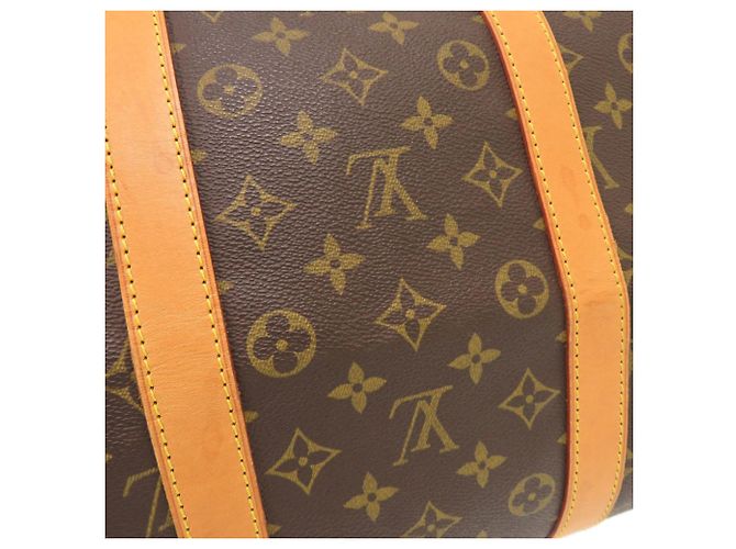 Borsa Boston Keepall Bandoulière 55 Monogram Louis Vuitton Marrone Monogramma - vista 9