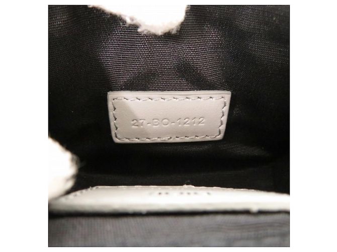 Tarjetero de cuero gris Christian Dior Castaño - vista 9