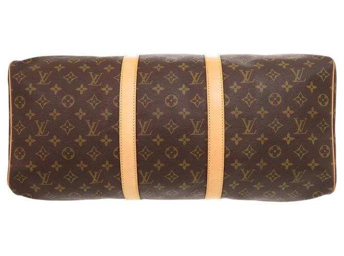 Borsa Boston Keepall 50 Monogram Louis Vuitton Marrone Monogramma - vista 3