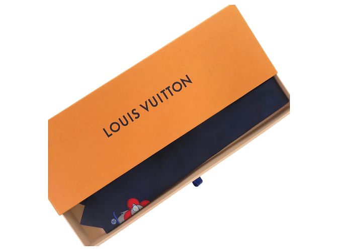 Cravatta So Vivienne di Louis Vuitton Rosso Blu navy - vista 2