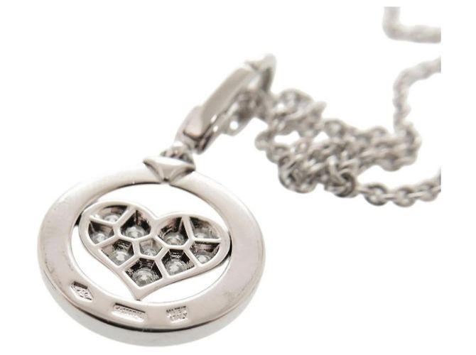 Bulgari Collana Tondo Heart in oro bianco Bvlgari D'oro - vista 8