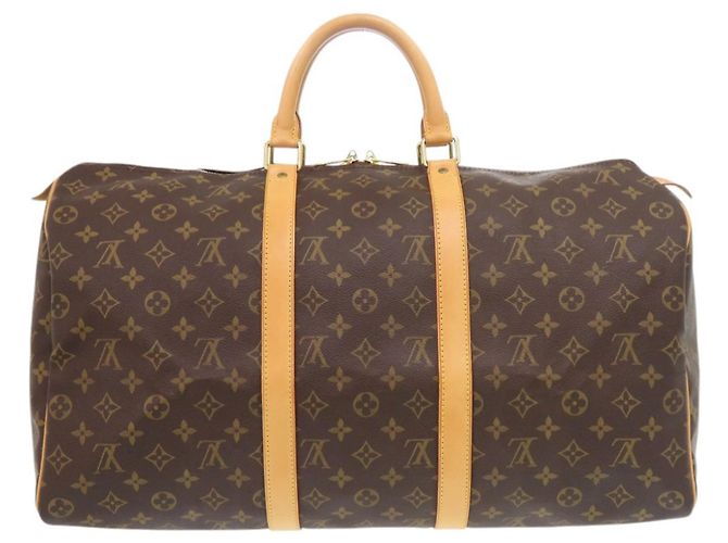 Borsa Boston Keepall 50 Monogram Louis Vuitton Marrone Monogramma - vista 2