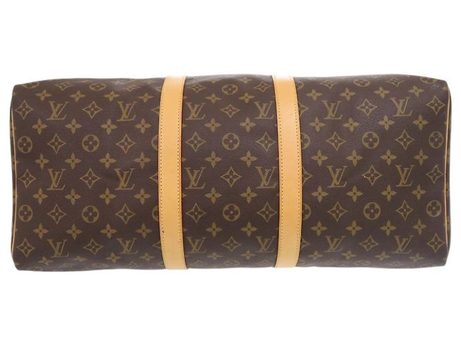 Borsa Boston Keepall 50 Monogram Louis Vuitton Marrone Monogramma - vista 3