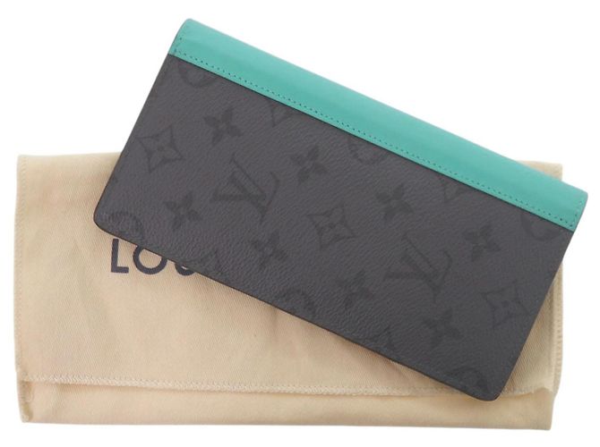 Portafoglio Lungo Brazza NM di Louis Vuitton Marrone Nero Turchese Monogramma - vista 2