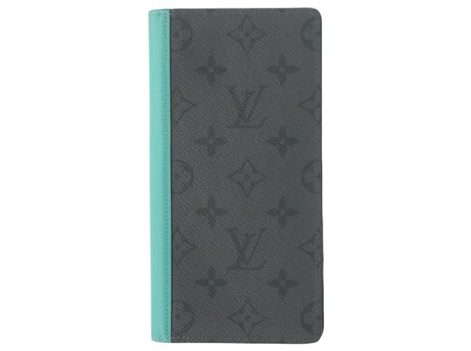 Portafoglio Lungo Brazza NM di Louis Vuitton Marrone Nero Turchese Monogramma - vista 3