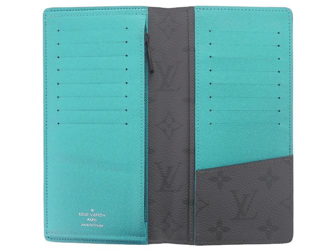 Portafoglio Lungo Brazza NM di Louis Vuitton Marrone Nero Turchese Monogramma - vista 5
