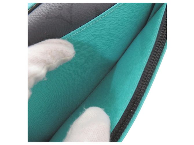 Portafoglio Lungo Brazza NM di Louis Vuitton Marrone Nero Turchese Monogramma - vista 6