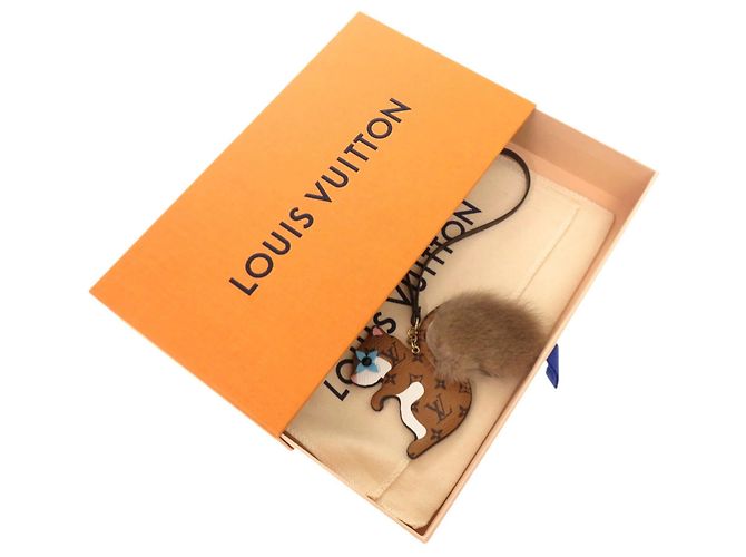 Charm per borsa in pelliccia di visone Louis Vuitton Marrone D'oro - vista 2