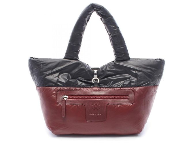 Borsa tote reversibile piccola Coco Cocoon di Chanel Nero Bordò - vista 6