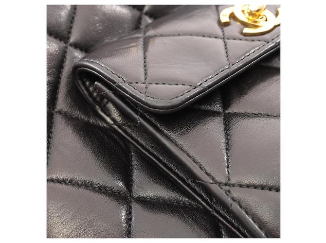 Zaino/borsa in pelle nera trapuntata Chanel Nero - vista 11