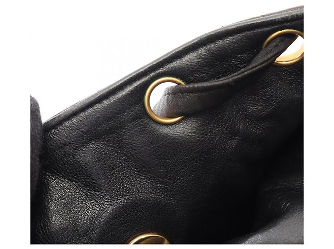 Zaino/borsa in pelle nera trapuntata Chanel Nero - vista 13