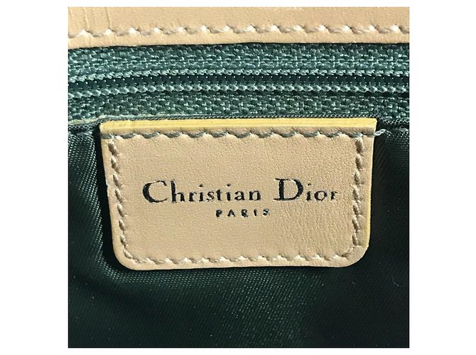 Borsa a spalla Trotter Logo Christian Dior Beige Cachi - vista 13