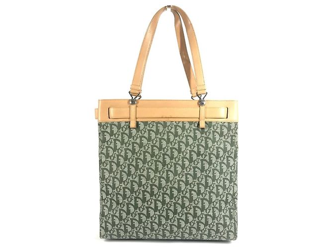 Borsa a spalla Trotter Logo Christian Dior Beige Cachi - vista 2