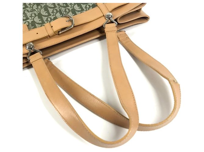 Borsa a spalla Trotter Logo Christian Dior Beige Cachi - vista 8