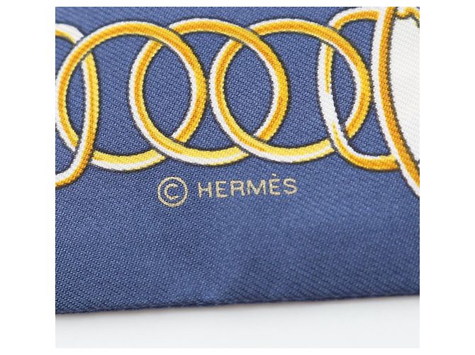 Hermès Twilly Lift Profil Schal Mehrfarben Marineblau - Ansicht 4