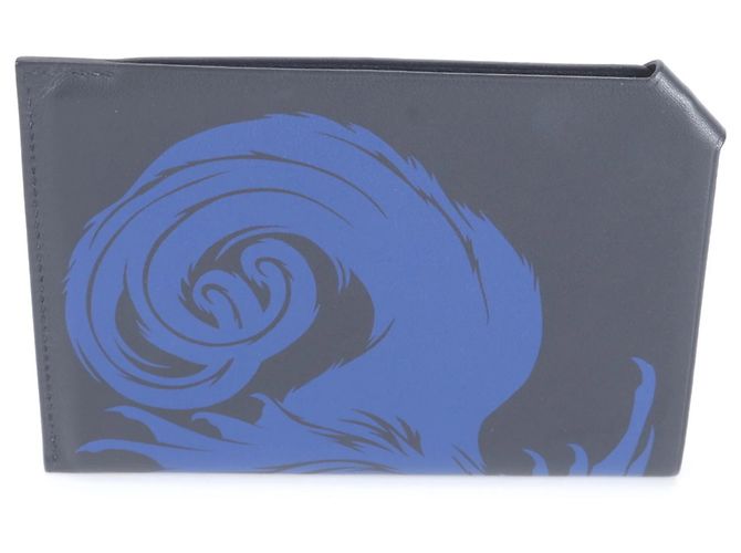 Hermès Hermes Tarmac PM Dragon Leather Passport Case Blue Navy blue - view 2