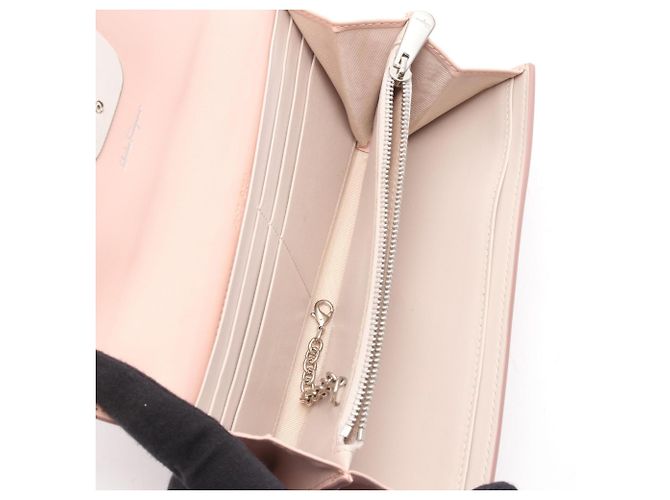 Cartera larga bi-fold Vara Ribbon de Salvatore Ferragamo Rosa - vista 3