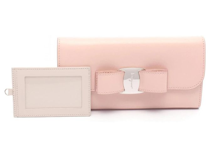 Cartera larga bi-fold Vara Ribbon de Salvatore Ferragamo Rosa - vista 5