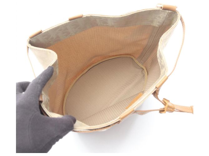 Borsa a Spalla Trotter Christian Dior Marrone Beige - vista 3