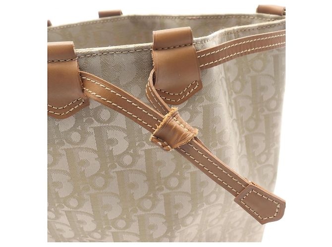 Borsa a Spalla Trotter Christian Dior Marrone Beige - vista 6