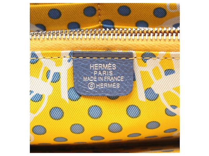 Hermès Azap Langer Seiden Geldbeutel Blau - Ansicht 4
