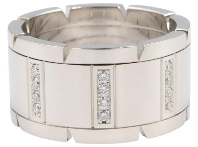 Cartier Tank Française LM Diamantring Silber - Ansicht 2