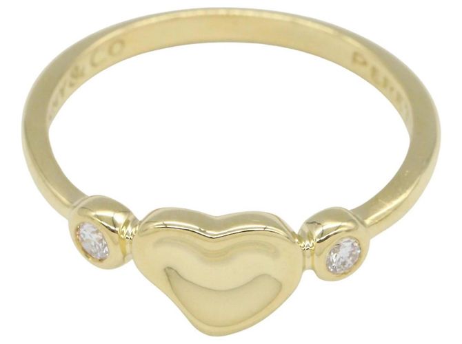 Anello a forma di cuore Tiffany & Co. in oro giallo con diamante D'oro - vista 2