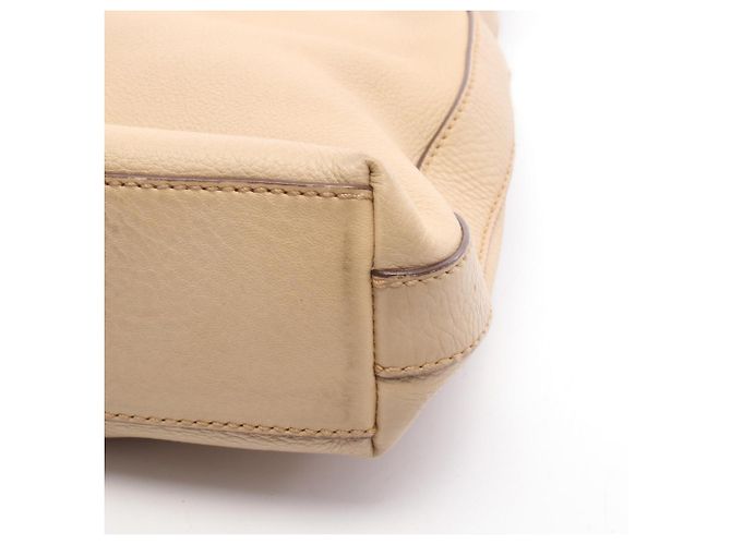 Borsa a Spalla Gancini Salvatore Ferragamo Beige - vue 10