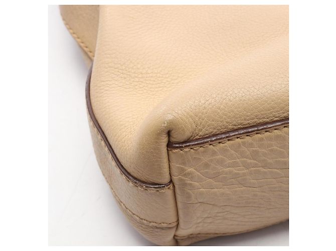 Borsa a Spalla Gancini Salvatore Ferragamo Beige - vue 15