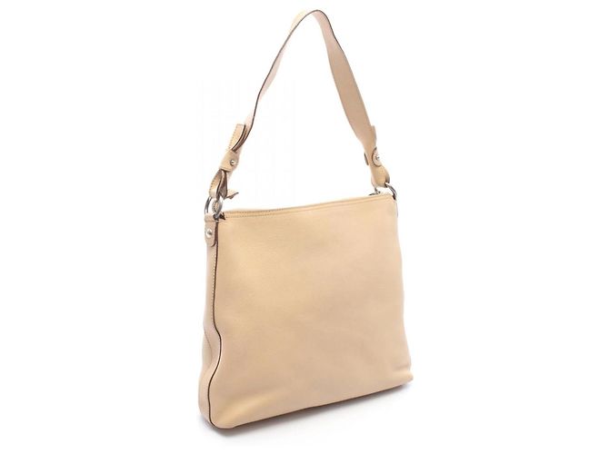 Borsa a Spalla Gancini Salvatore Ferragamo Beige - vue 2