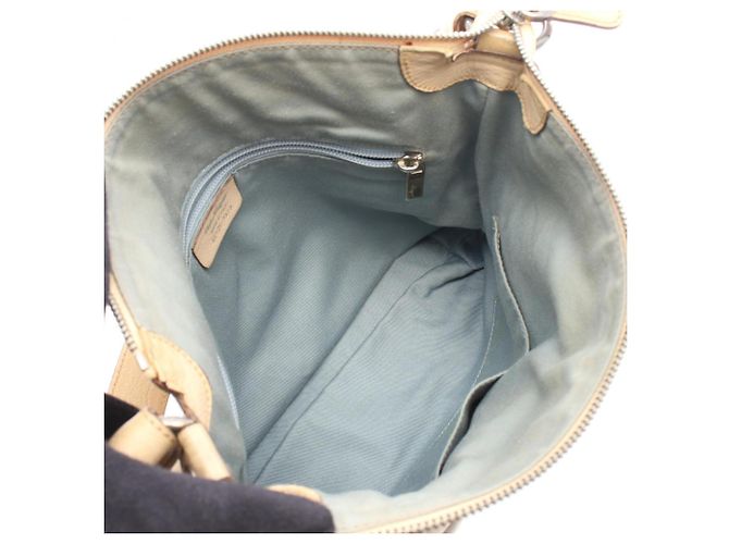 Borsa a Spalla Gancini Salvatore Ferragamo Beige - vue 3