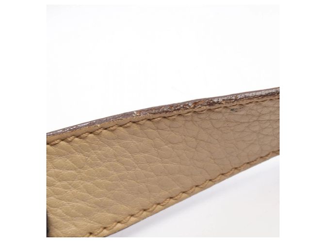 Borsa a Spalla Gancini Salvatore Ferragamo Beige - vue 7